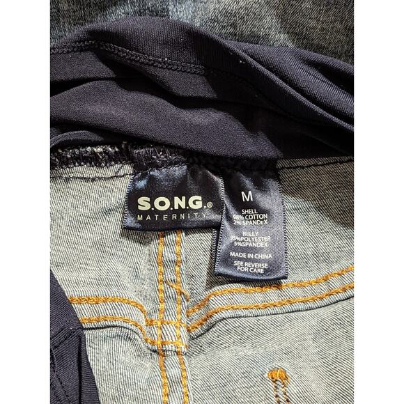 Song maternity distressed denim jeans women's size medium (C23) - Picture 6 of 9